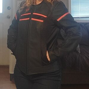 Leather harley davidson jacket